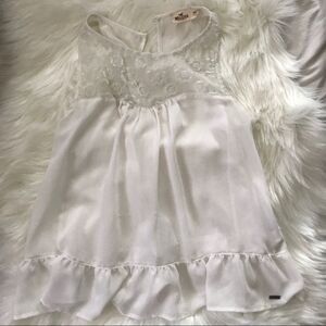  XS white hollister top